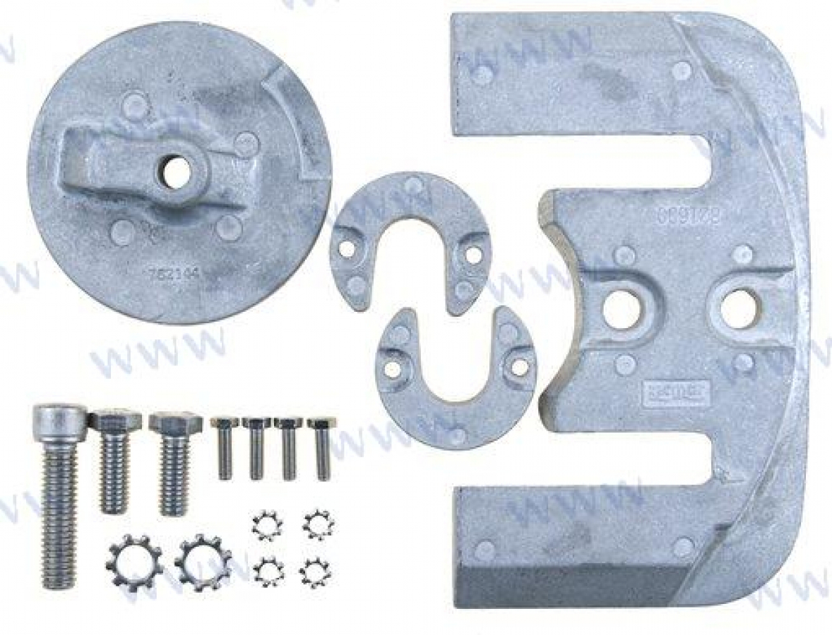 Anode kit BRAVO 2-3 Aluminium OEM: Mercruiser: 888761K01, 888761Q01, 888761Q03