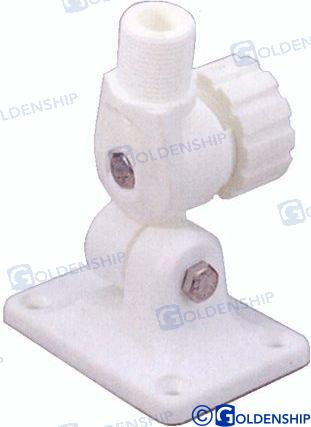 Antenna base ABS - white 64 x 90 mm