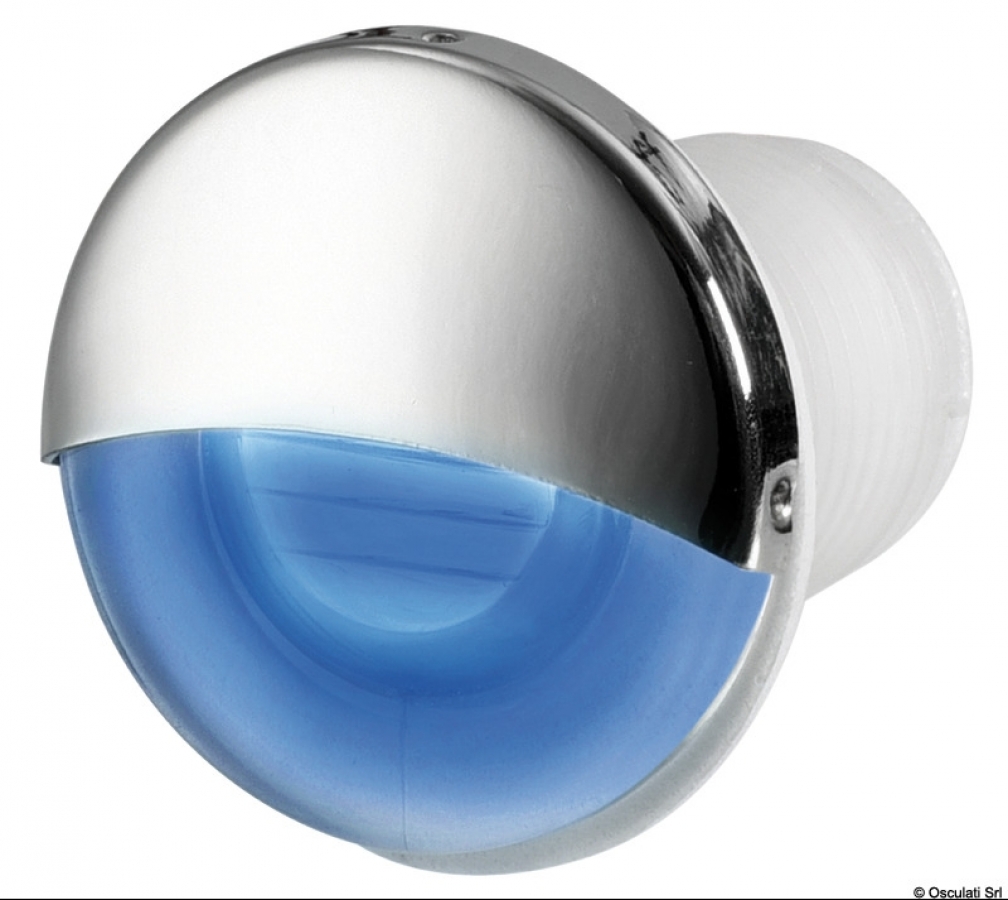 Recess fit LED courtesy light round blue 0,4W 12V