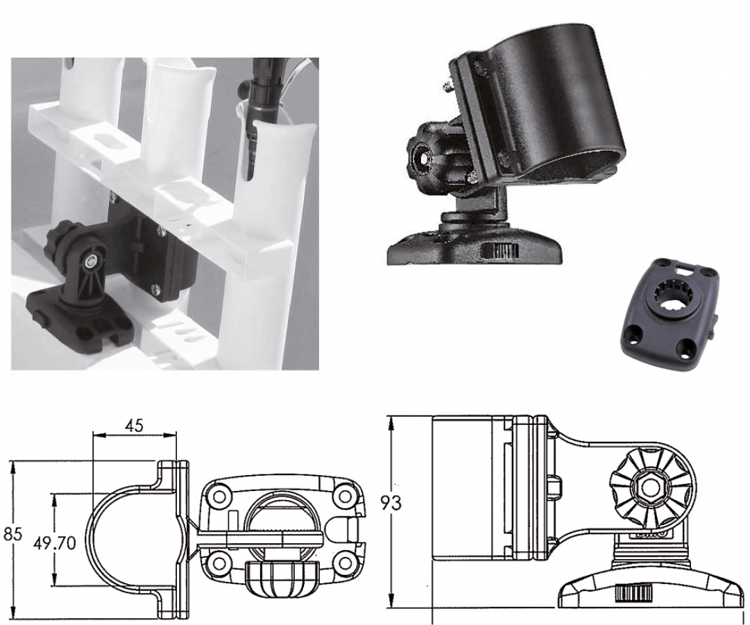 Quick connection bracket - black