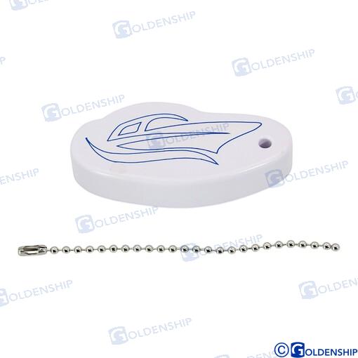 Keychain with a motorboat symbol