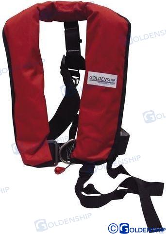 Lifejacket automatic self-inflating and manual 150N (Red)