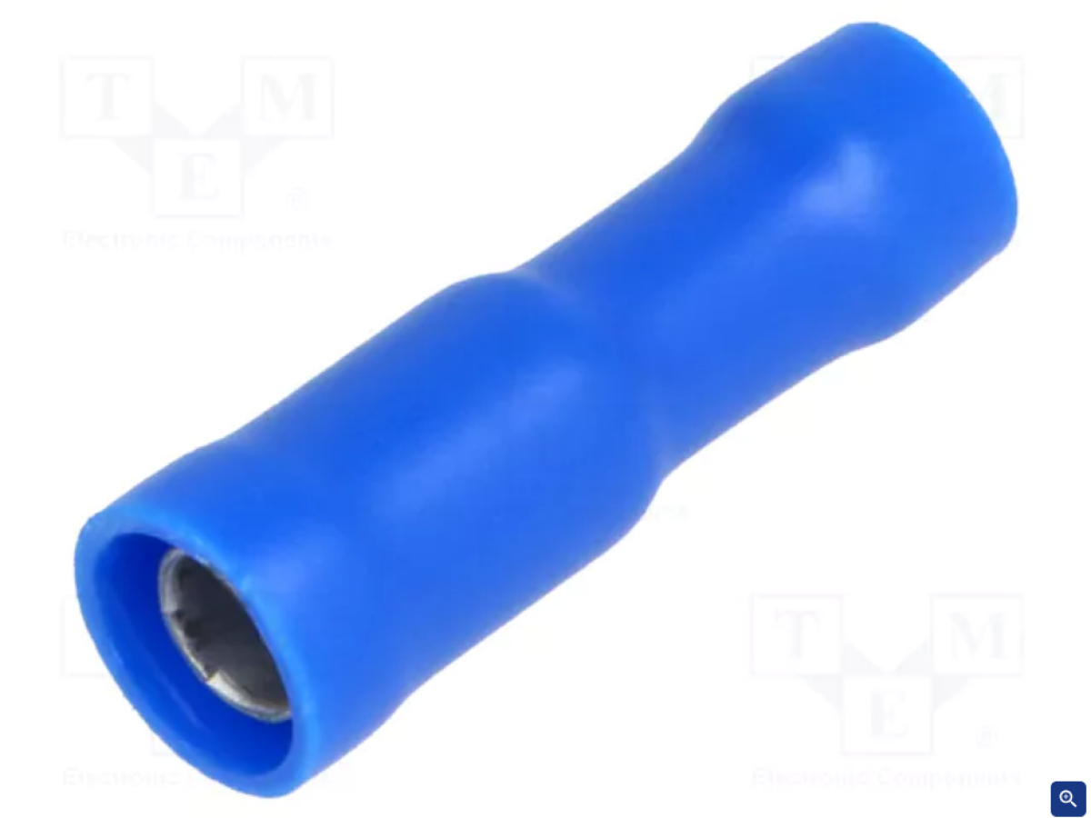 Кабельное сопло - латунь - круглый тип - F D4mm - 1.5-2.5 мм - blue 10шт.