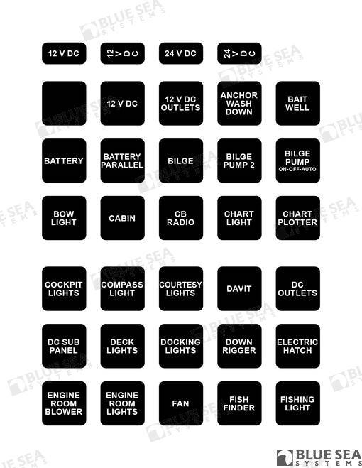 uzlīmju komplekts dc h2o 30 square black v2