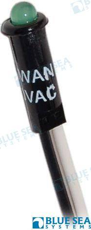 LED green 11/64 in 230vac (8161)