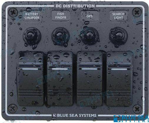 panel waterproof 4 positions horizontal black