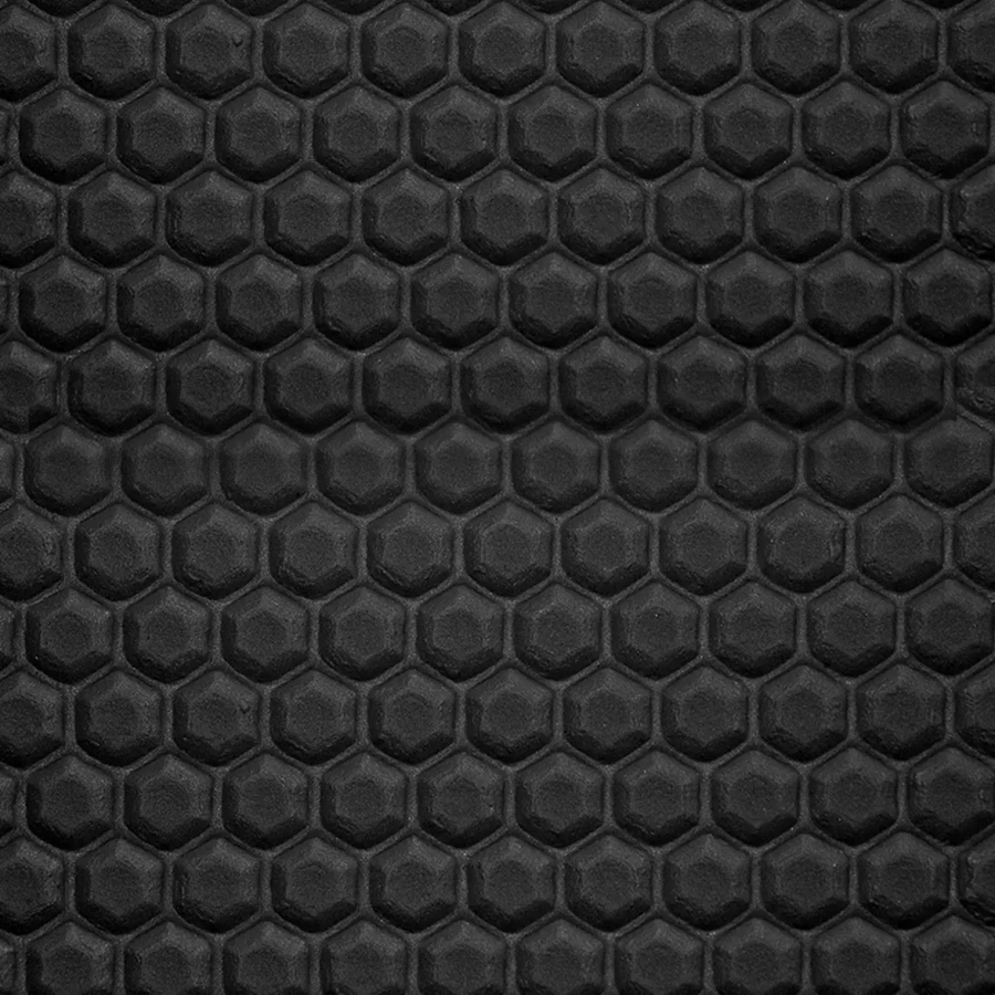 Boat Flooring Comfort Deck - Hexagon EVA/PE - Black - 2.4mx1.2mxH5mm - 3M Self-Adhesive