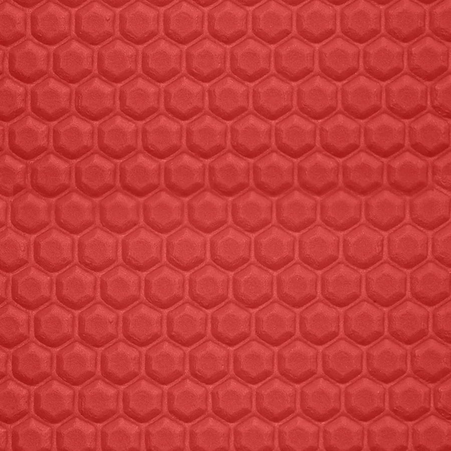 Boat Flooring Comfort Deck - Hexagon EVA/PE - Red - 2.4mx1.2mxH5mm - 3M Self-Adhesive