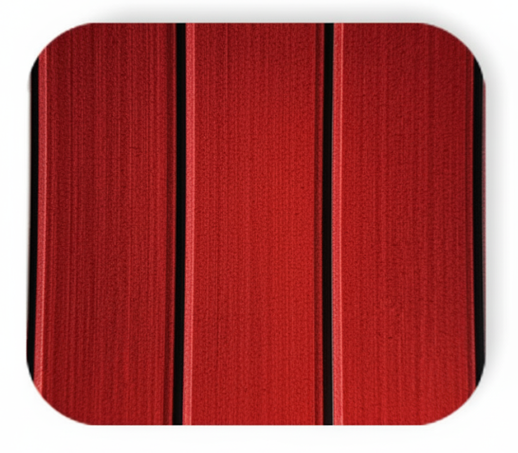 Boat Flooring Comfort Deck - V Grooved EVA/PE - Red/Black - 2.4mx1.2mxH6mm - 3M Self-Adhesive
