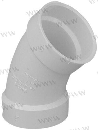 3.50" x 45 deg elbow (white)