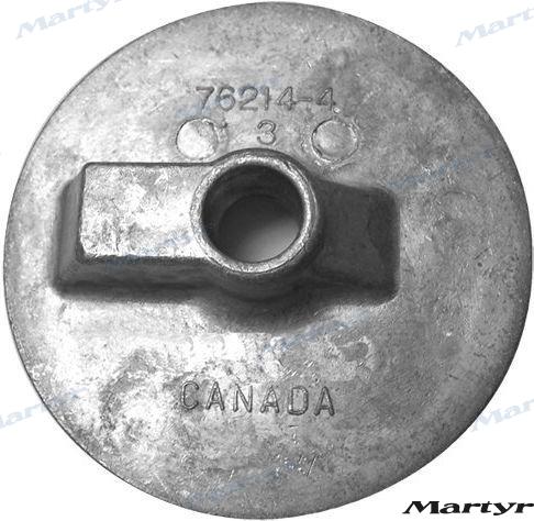 Aluminum anode - Mercruiser Bravo III OEM: Mercruiser: 76214-4, 762142, 762144, 76214A2, 76214A5, 76214Q5, 76214T3, 97-76214Q5