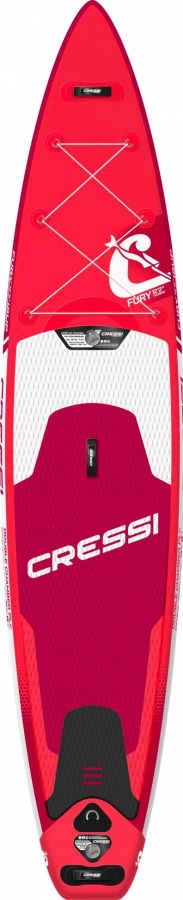 Cressi Fury 12.2 ISUP kit with carbon oar and two air chambers for safe sea travel.