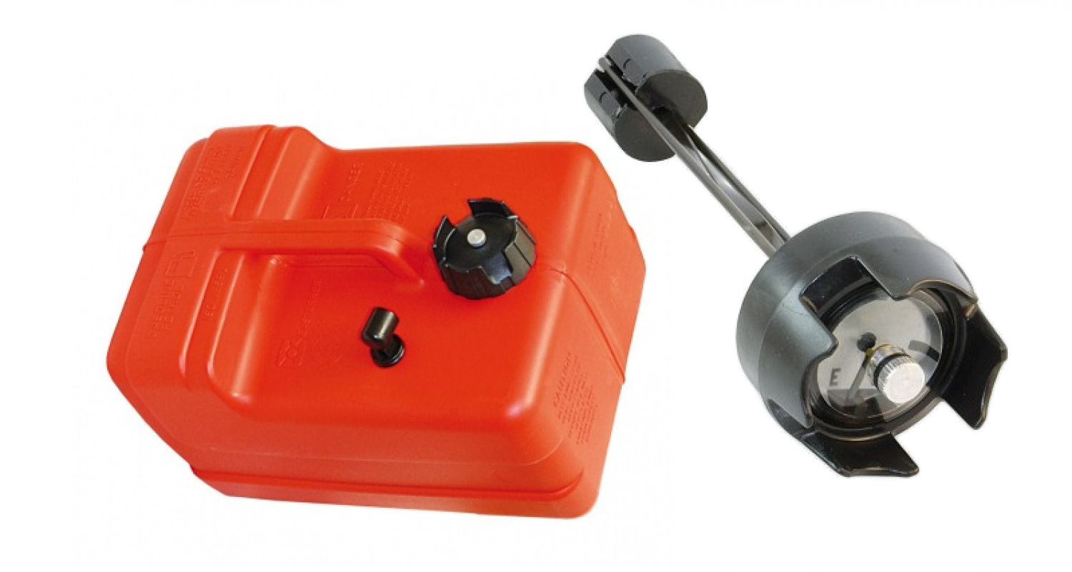 Fuel tank 11 L 360x260xH220 mm with level indicator. Fuel supply thread 1/4