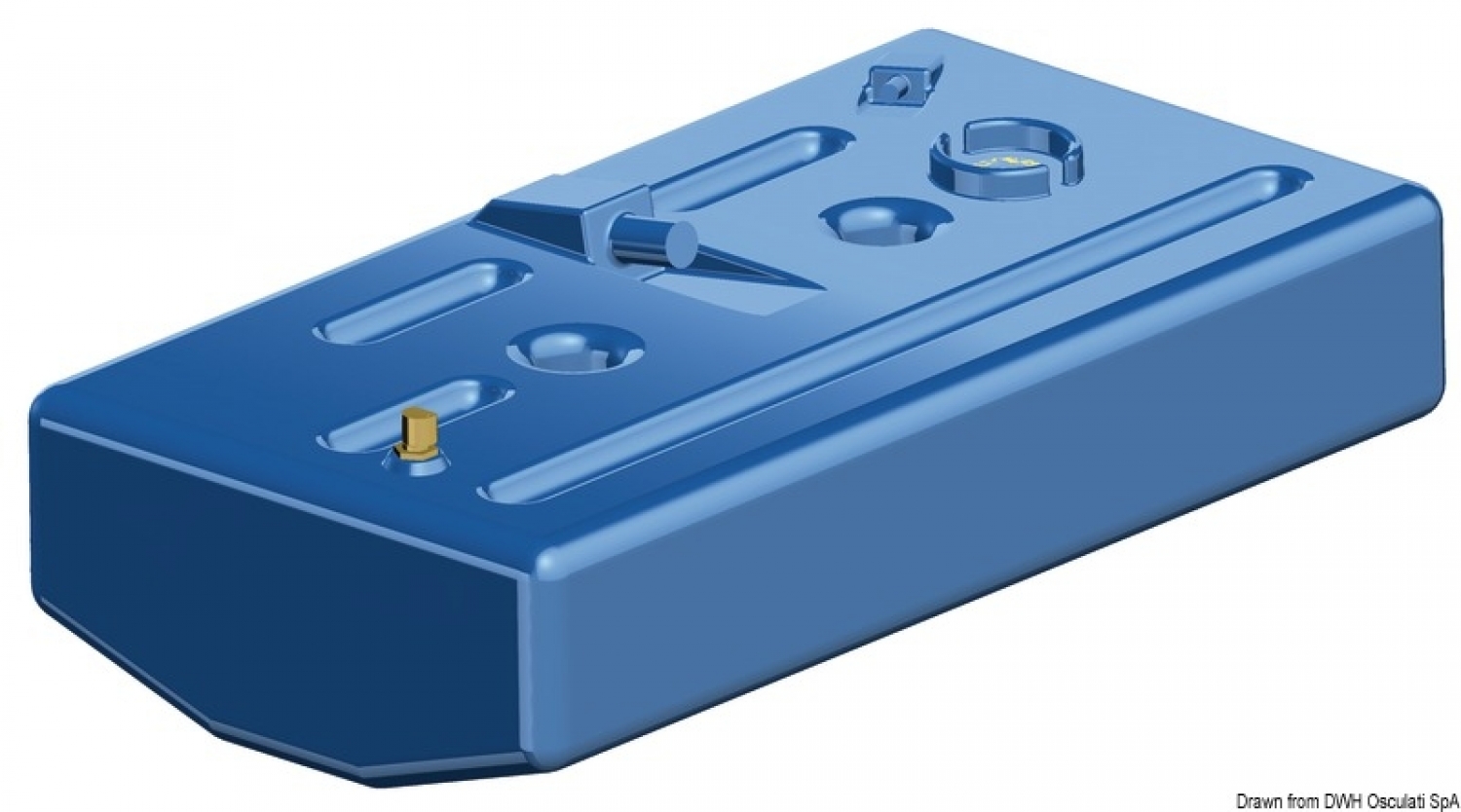 Топливный бак ПЭ 120 л 1070x572x257 (+43) h