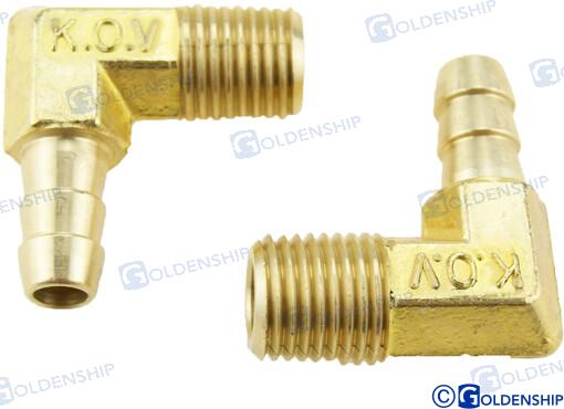 90º npt 1/4 x 5/16 racor 2pcs