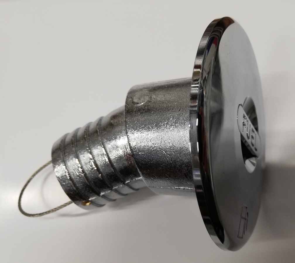 Degvielas uzpildes korķis 30° Ø38mm Hromēts misiņš