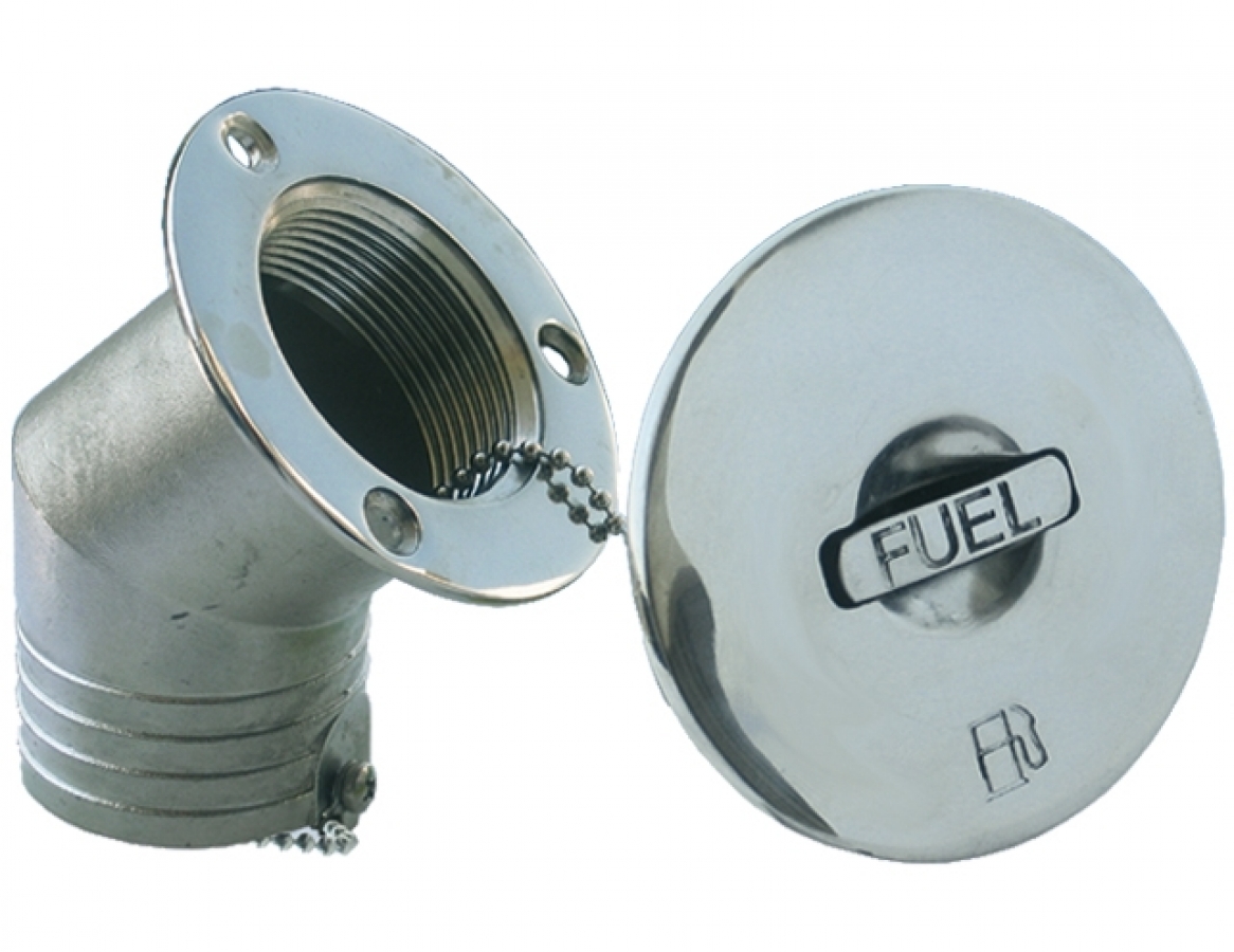 Degvielas uzpildes uzgalis ar vāku Ø38mm 45°AISI316