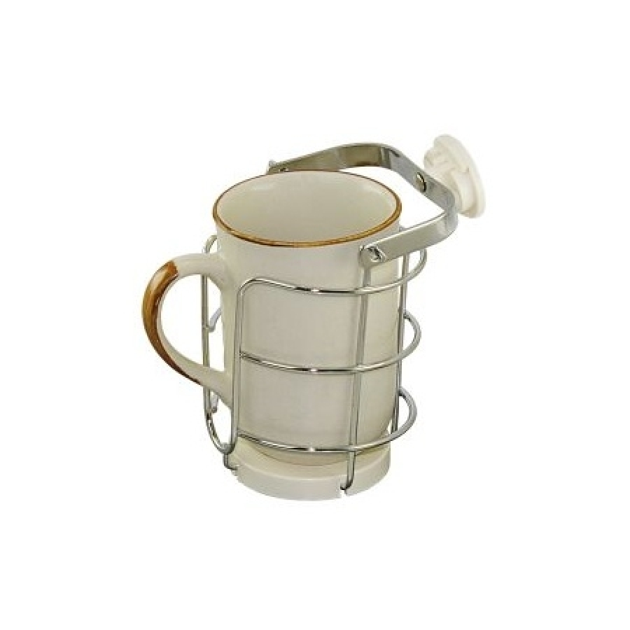 Mug holder made of stainless steel with gimbal mounting - up to 70mmØ