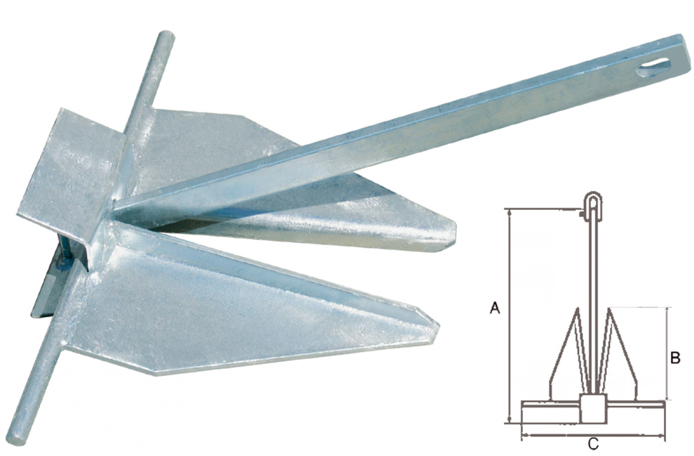 Enkurs Smilšu 6kg L-62cm , Platums 45cm