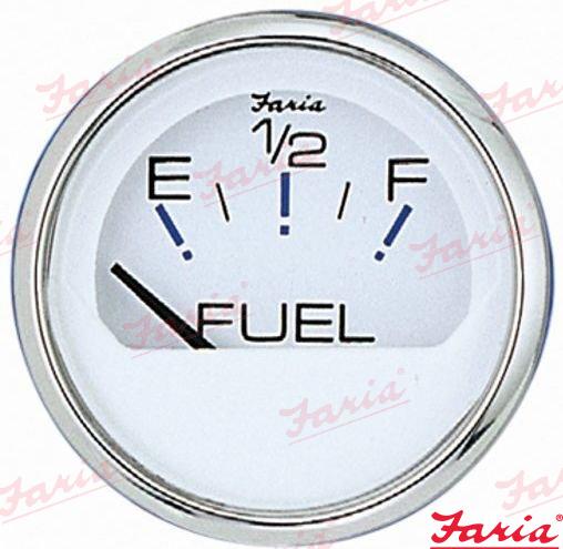 Fuel level indicator (white/stainless steel)
