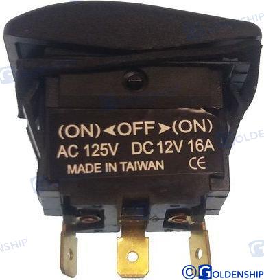 Switch MOM ON - OFF - MOM ON 15A 12V 3 contacts 37x21mm