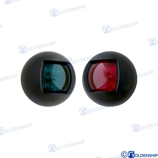 PAIR VERTICAL NAV.LIGHTS BLACK - LED 12V 42,8mA