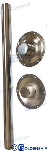 Galda kāja (komplekts) AISI304 L700 mm x Ø 50 mm Pamatne-Ø 160 mm