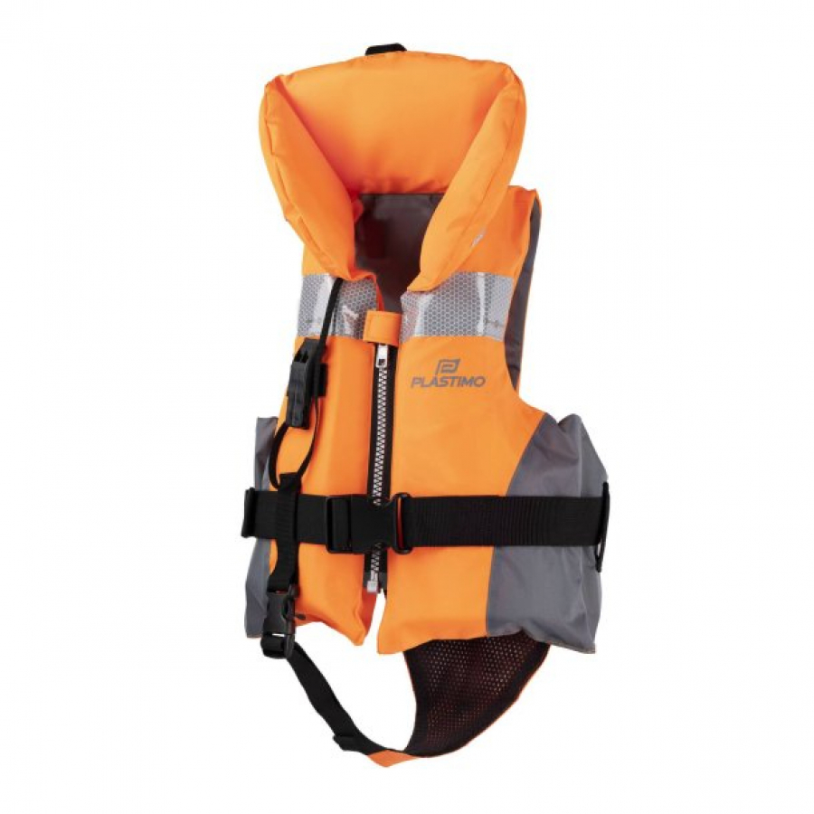Life vest 100n Childrens Orange 15-30kg, Plastimo. Fits up to 3km from the coast in the Baltic Sea.