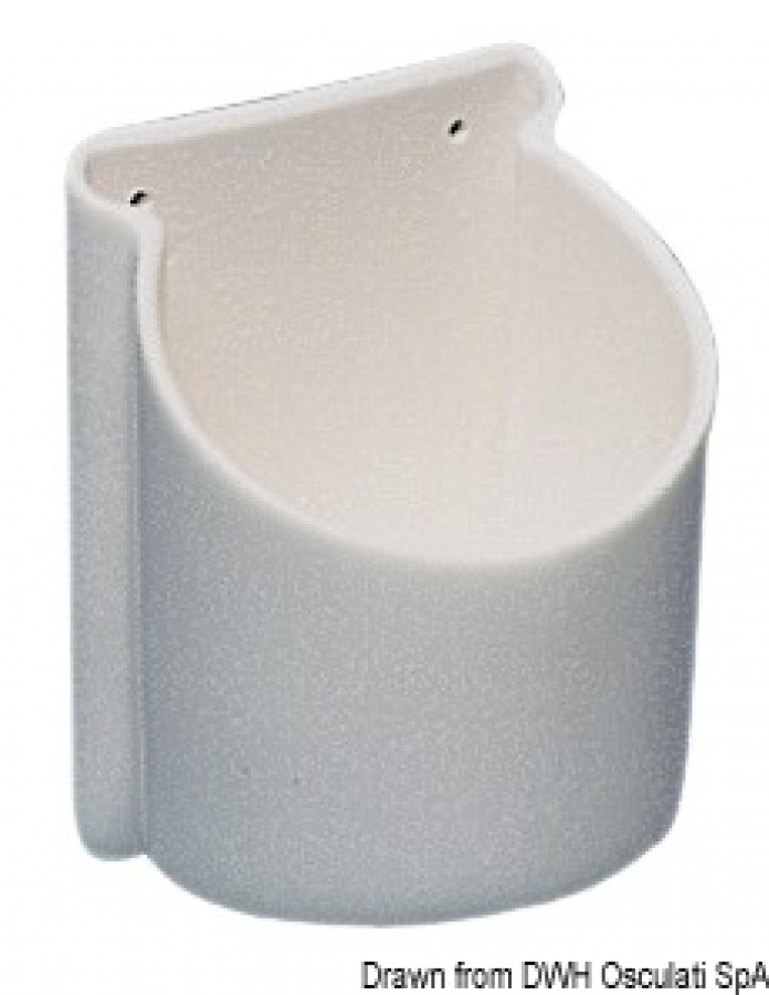 Glass holder - white - - PVC  Ø72 x h100mm