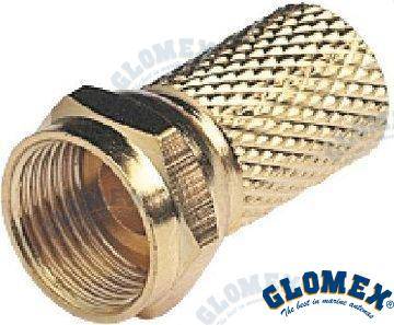 gold f male connector for rg6 and rg59