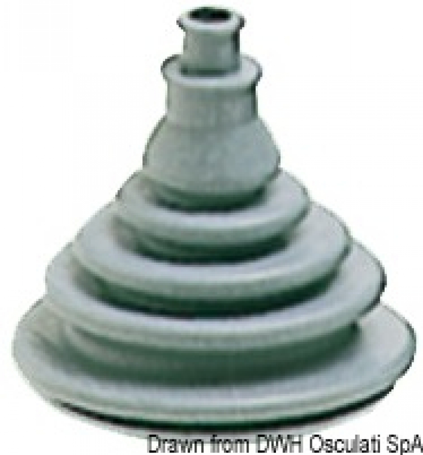 Гофра для кабеля - серый - Ø74mm x Ø42mm x h75mm