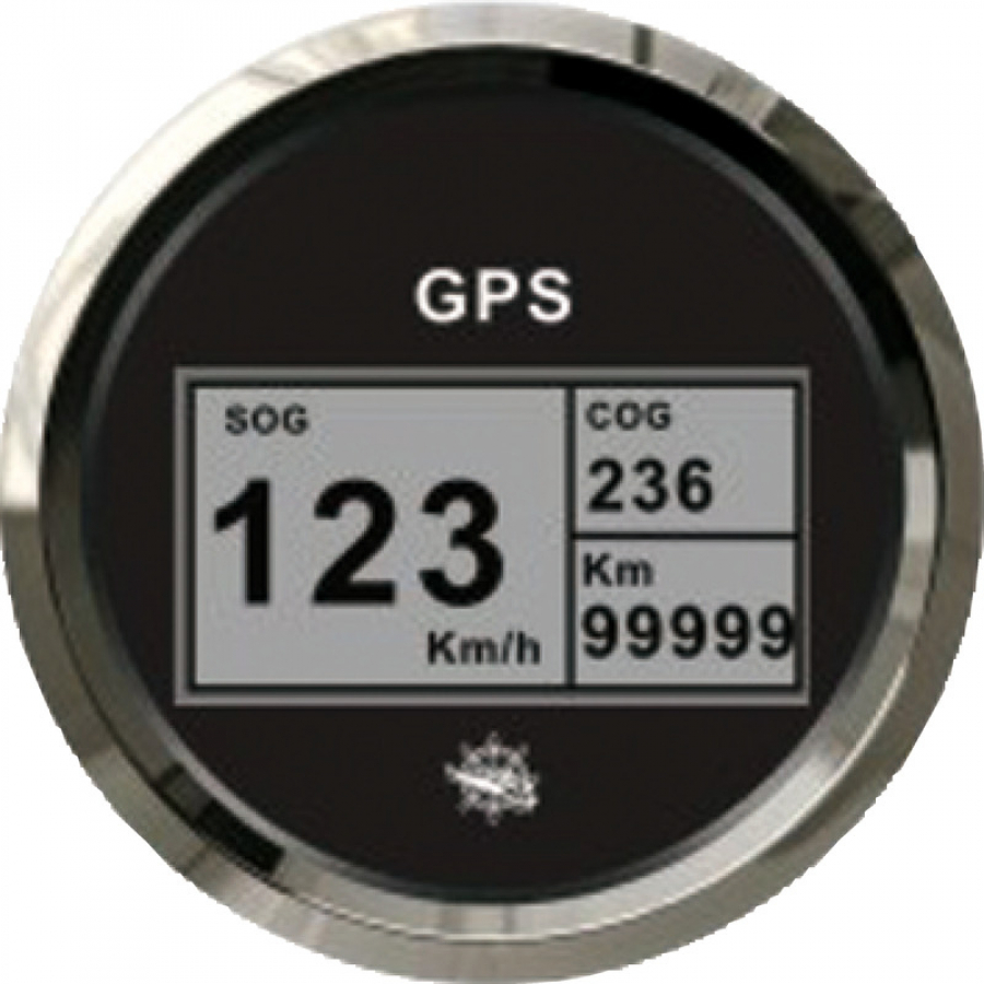 GPS speedometer, course and distance traveled 12/24V Hole Ø85mm