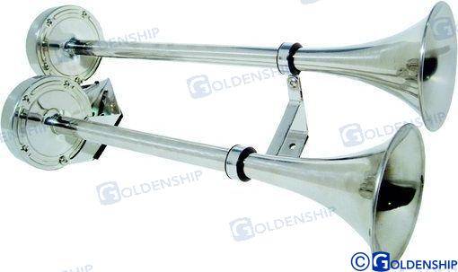 double electric horn ss 12-1/2" 12v