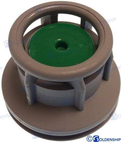 vārsts ar pagriežamu pogu