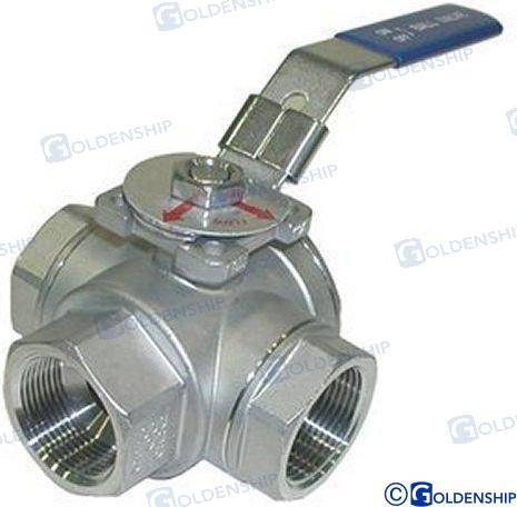 3-way ball valve 1/2"
