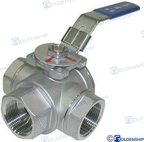 3-way ball valve 3/4"