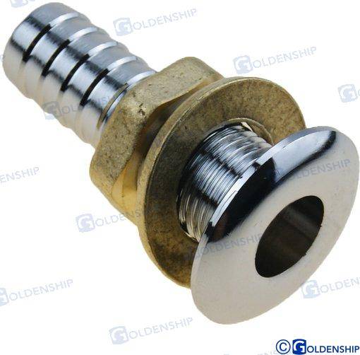 brass thruhull 1/2" hose 16mm