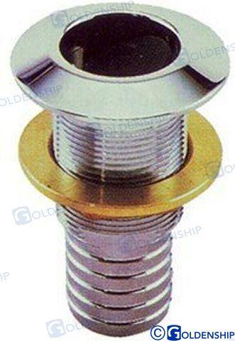 brass thruhull 2" hose 60mm