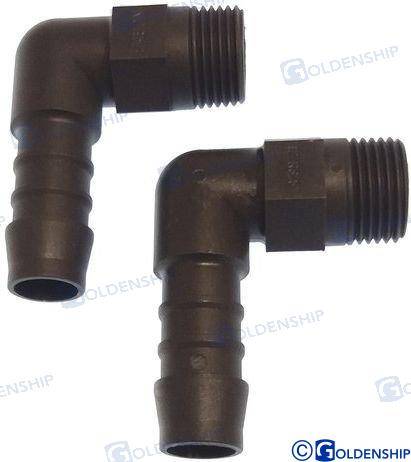 racord 90d polyamide 3/8 - 12 (2pcs)