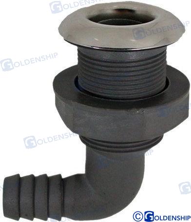 Noteka pelēka Neilona/S.S 90° Ø1-1/8