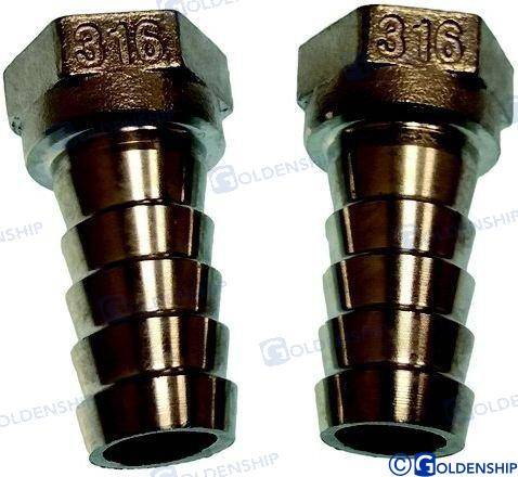 female nipple aisi 316 3/8 - 15mm (2pcs)