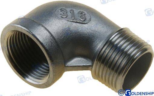 s.s. 90d elbow fem/male 3/4"