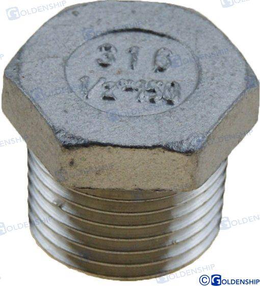 hex head plug aisi 316 1"