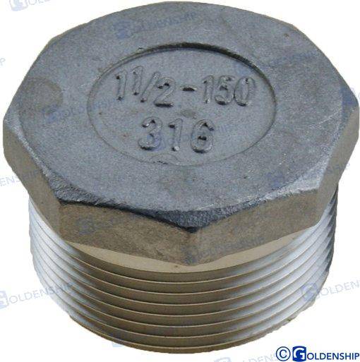 hex head plug aisi 316 1-1/2