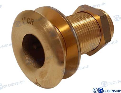 through hull 1'' brass cr