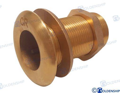 through hull 1''1/4 brass cr