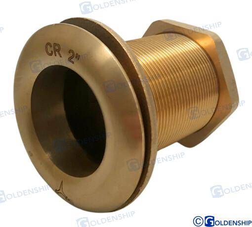 through hull 2'' brass cr