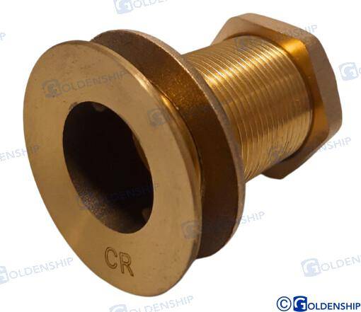 through hull 1''1/4 brass cr
