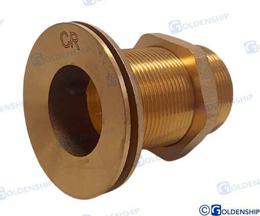 through hull 1''1/2 brass cr