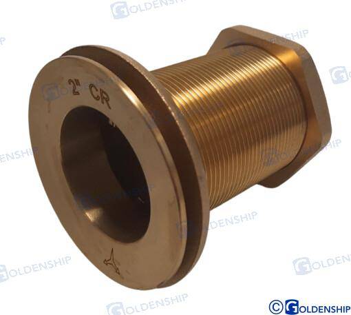 through hull 2'' brass cr